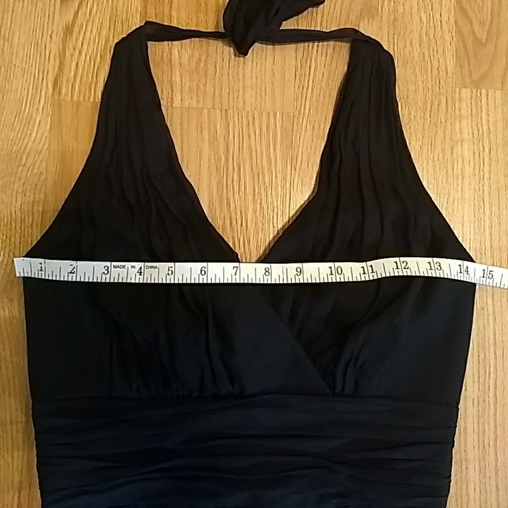 WHBM Chiffon Halter LBD - Picture 4 of 7